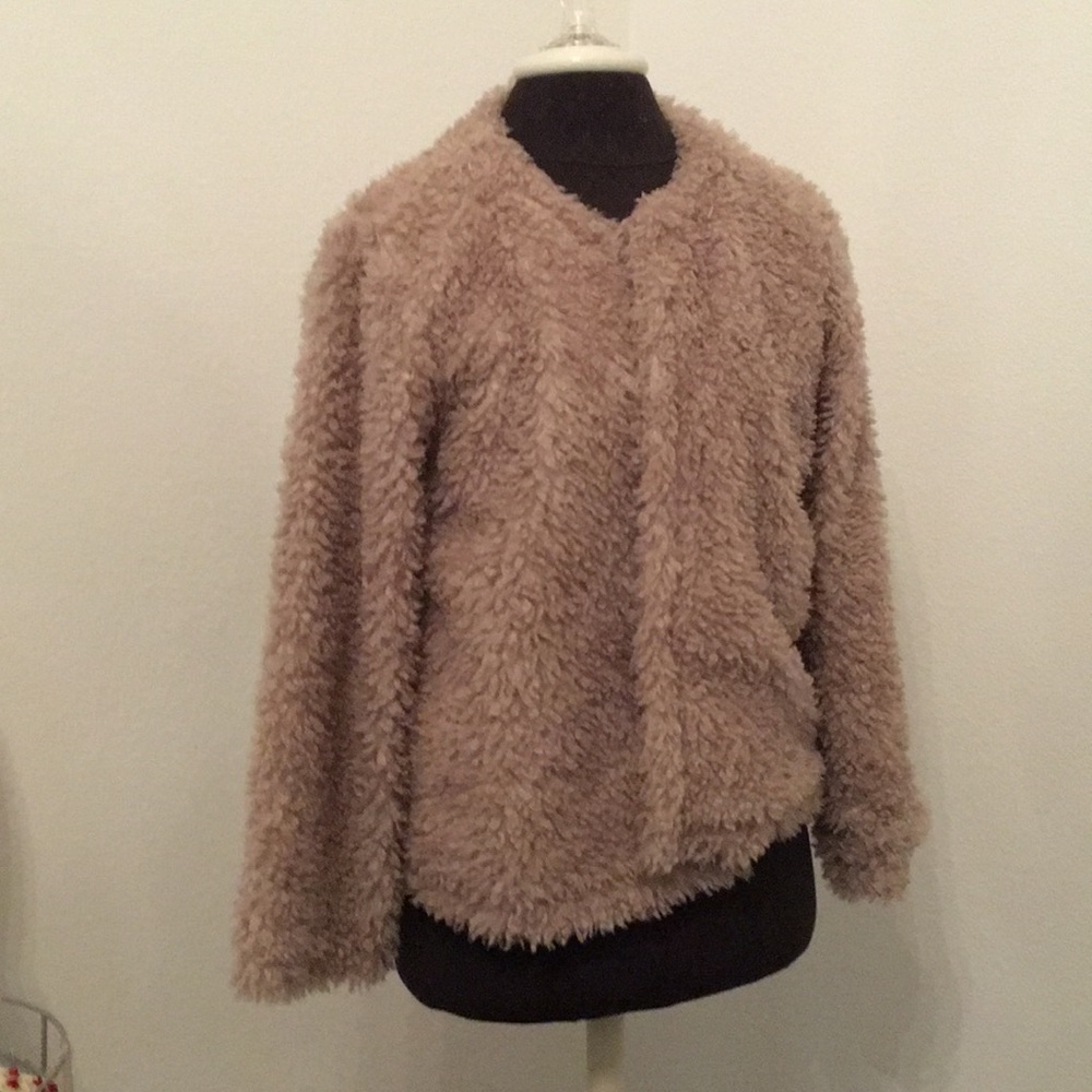 Teddy bear jacket open front